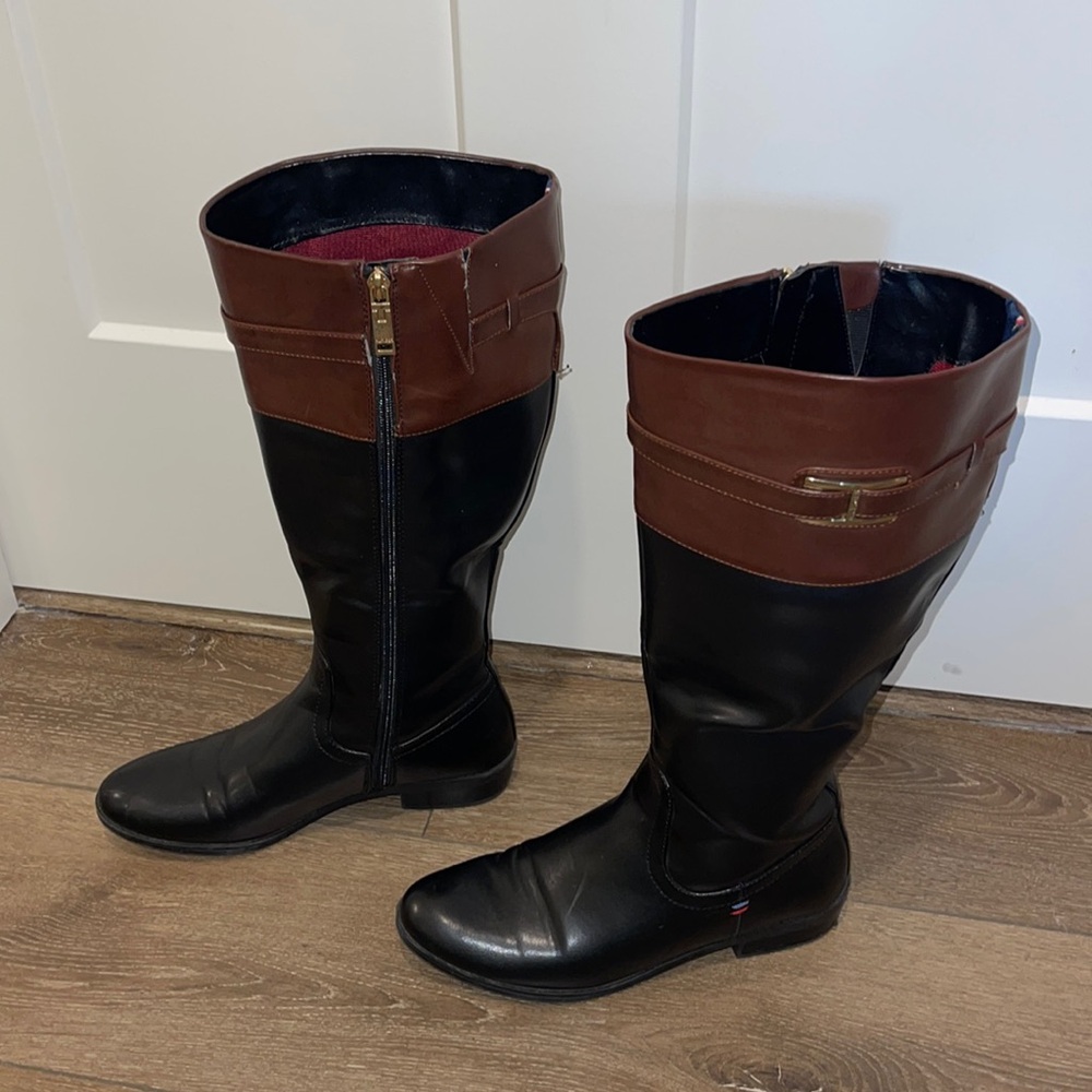 Tommy Hilfiger, size 8, black and brown
